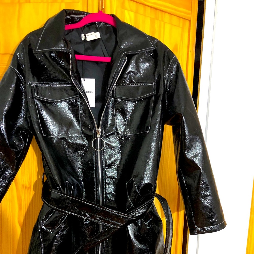 Glamorous Black polyurethane/patent leather look